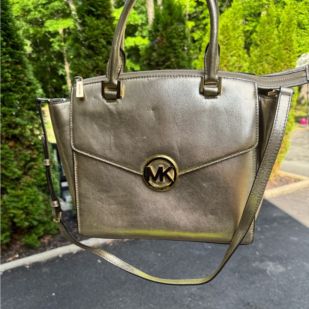 Michael Kors Metallic Gold Satchel